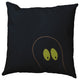 Halloween Ghost Eyes Accent Pillow, Black, 18"x18"