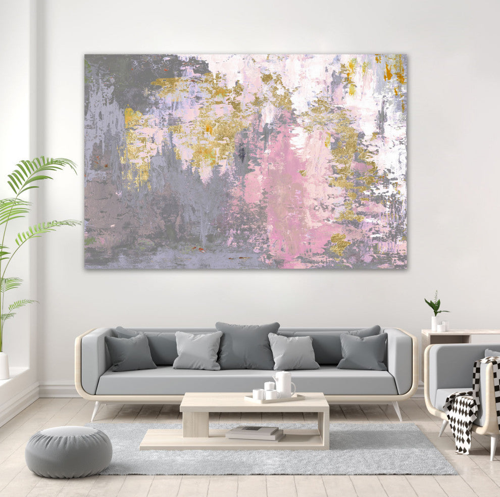 Pink Magic Abstract - 72 x 48 by Patricia Pinto