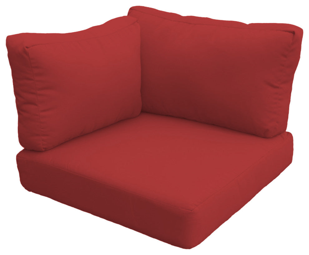 Covers for Low-Back Corner Chair Cushions 6 inches thick, Terracotta