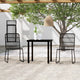 vidaXL Patio Dining Set 3 Piece Black Garden Outdoor Table and Chair Furniture