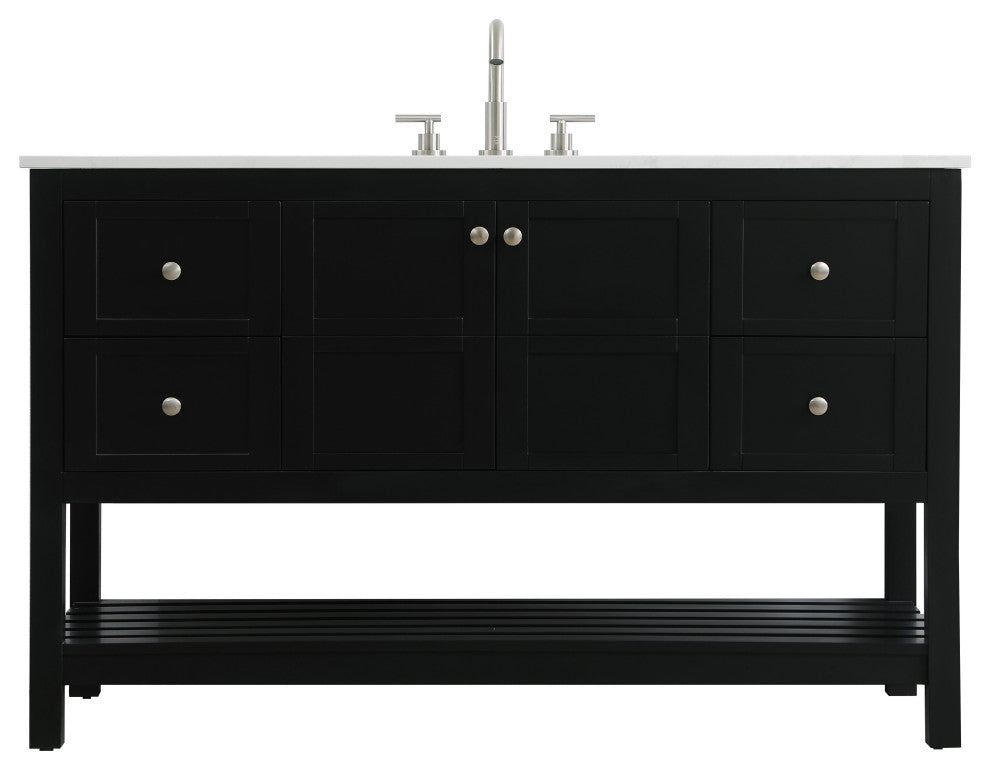 Home Living 54" Single Bathroom Vanity, Black