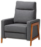 Halstein Mid-Century Modern Upholstered Lounge Chair, Gray
