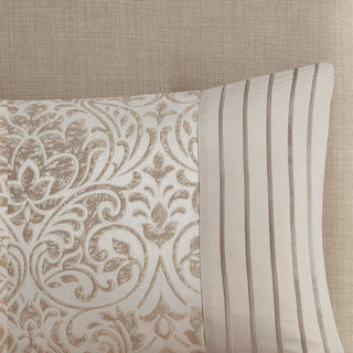 Madison Park Emilia 12 Piece Jacquard Complete Bed Set in Khaki
