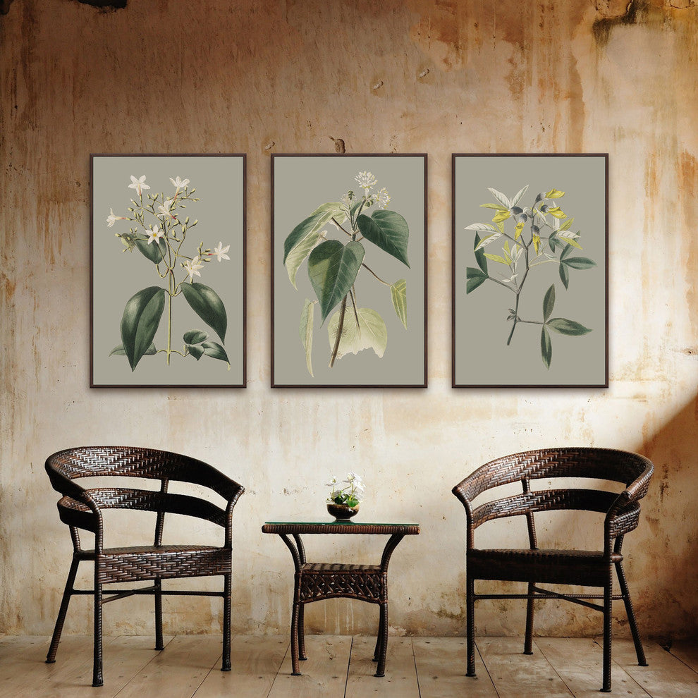 Tiny Blooms Triptych, 36x18
