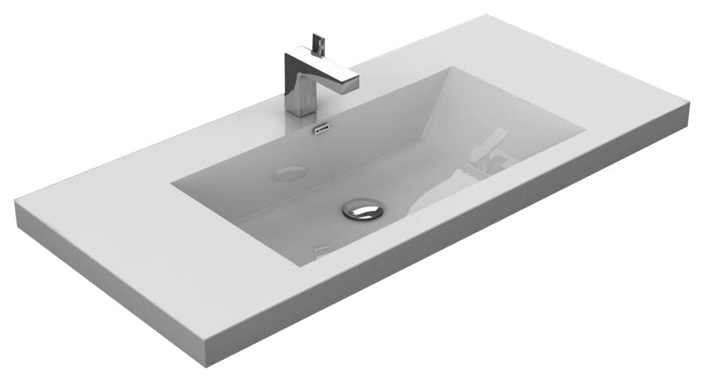 Alma Integrated White SinkS, 36"