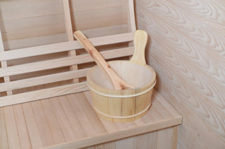 Eagle 2 Person Outdoor Traditional Sauna, Electric 4.5 kw Harvia Heater