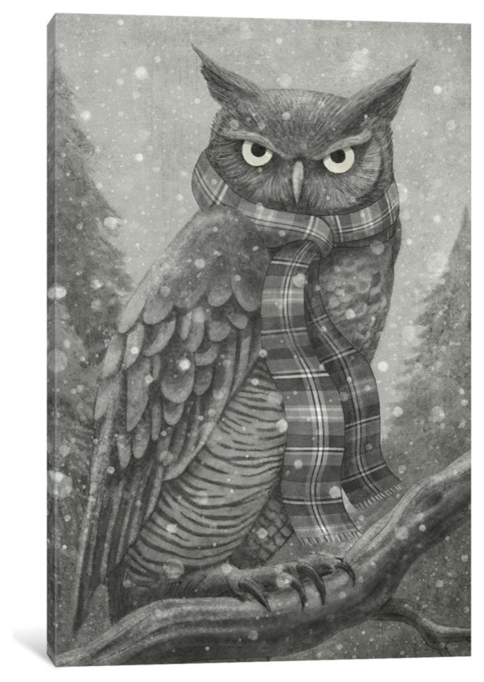 "Winter Owl" by Terry Fan, 26x18x1.5