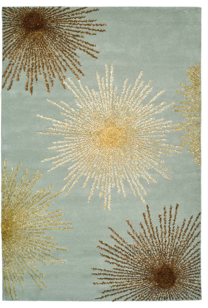 Safavieh Soho soh712c Rug, Light Blue/Multi, 8'0"x8'0" Round