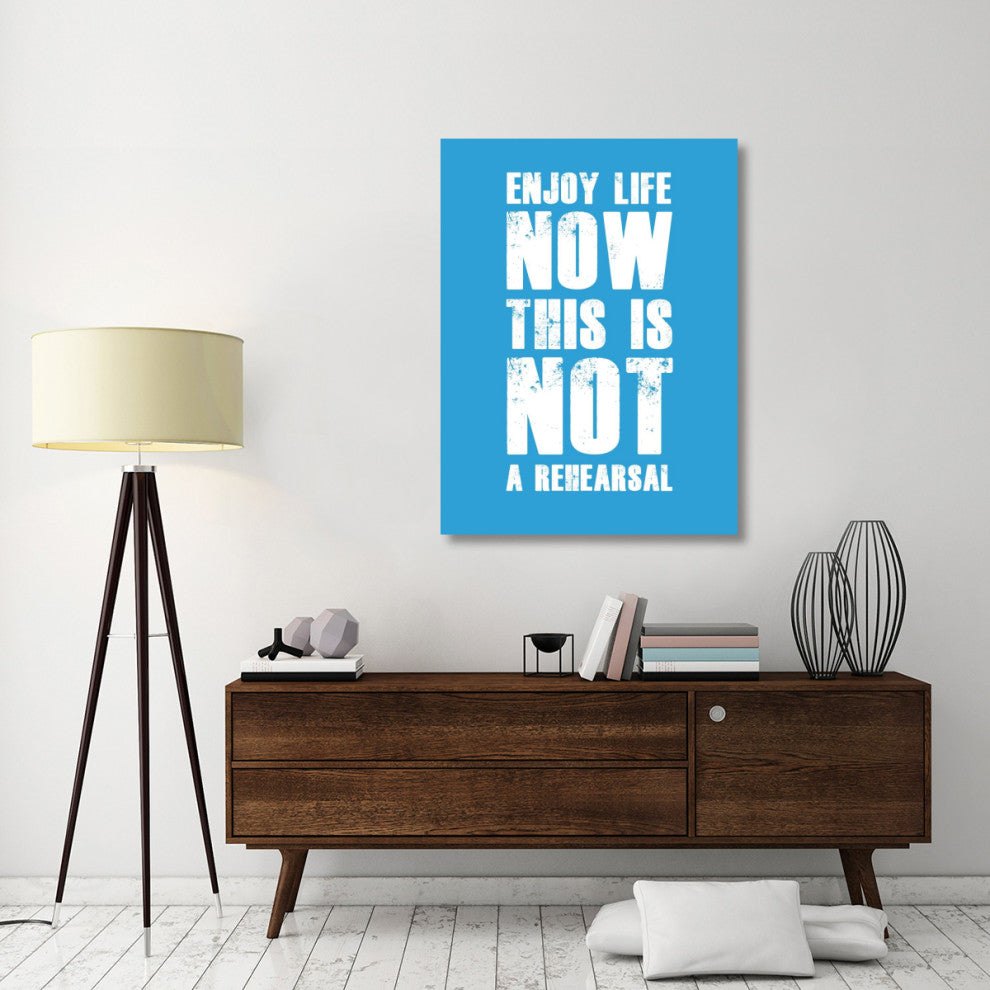 "Enjoy Life Now Poster  Blue" Fine Art Print
