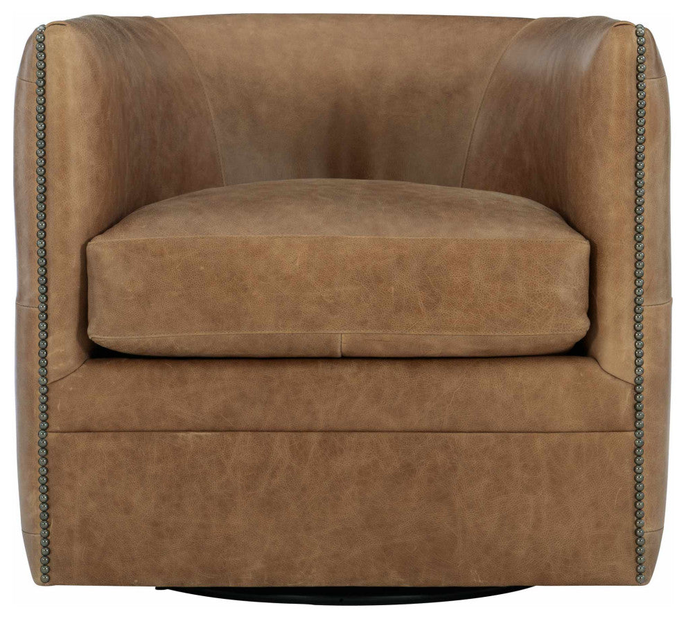 Bernhardt Palazzo Leather Swivel Chair