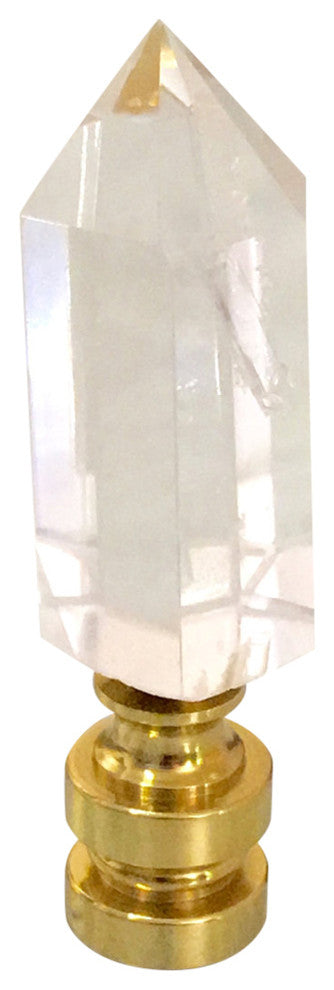 Clear Quartz Crystal Point Lamp Finial