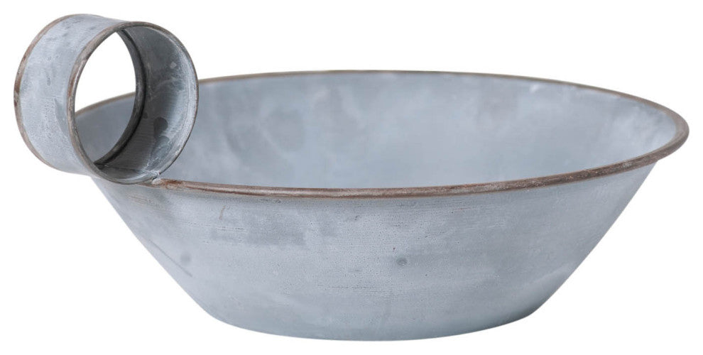 Round Tapered Pan in Weathered Zinc
