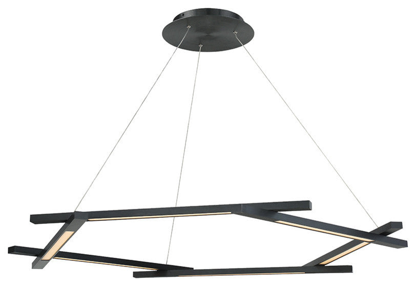 Modern Forms Metric 48" LED Chandelier, Black