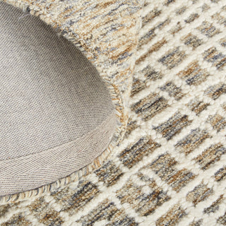 Weave & Wander Carrick Architectural Rug, Charcoal/Brown, 9'x12'