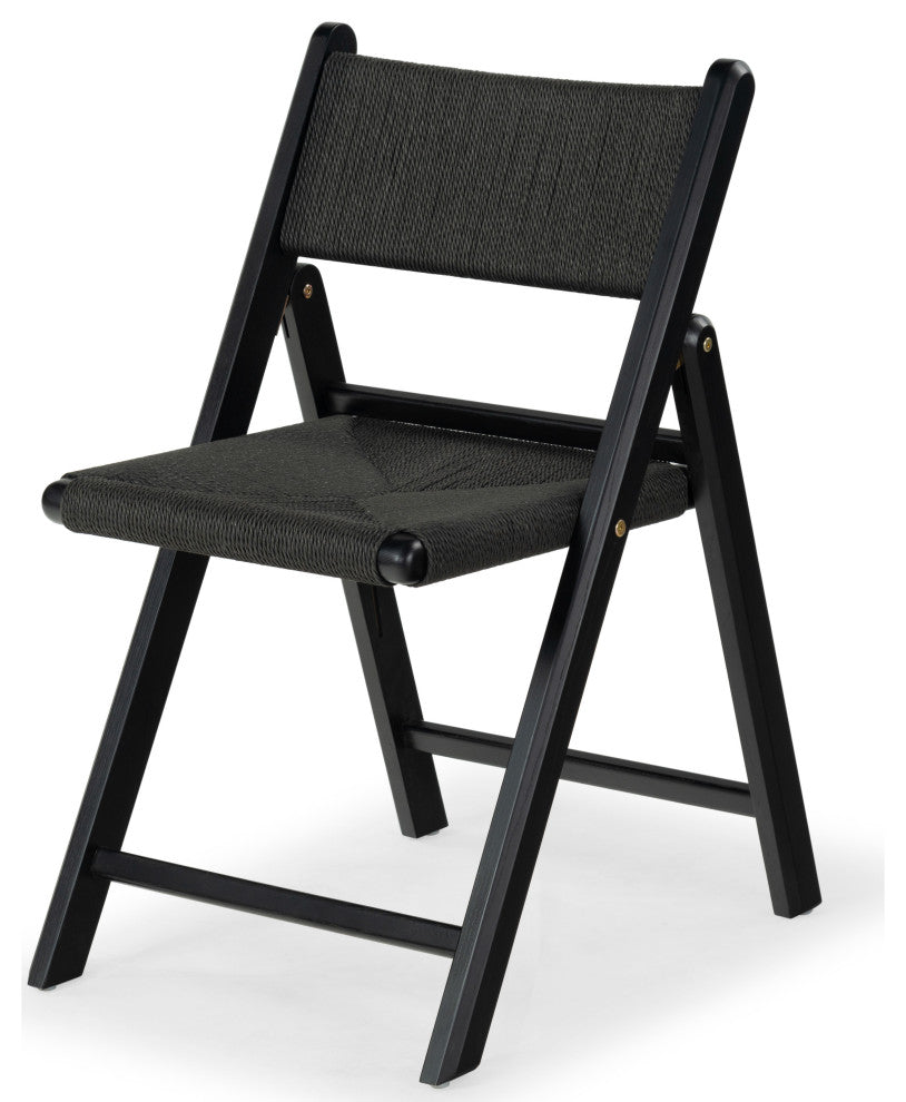 Safavieh Couture Shaylie Folding Dining Chair, Black