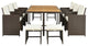 11 Pieces Outdoor Patio Rattan Dining Table Set With Cushions