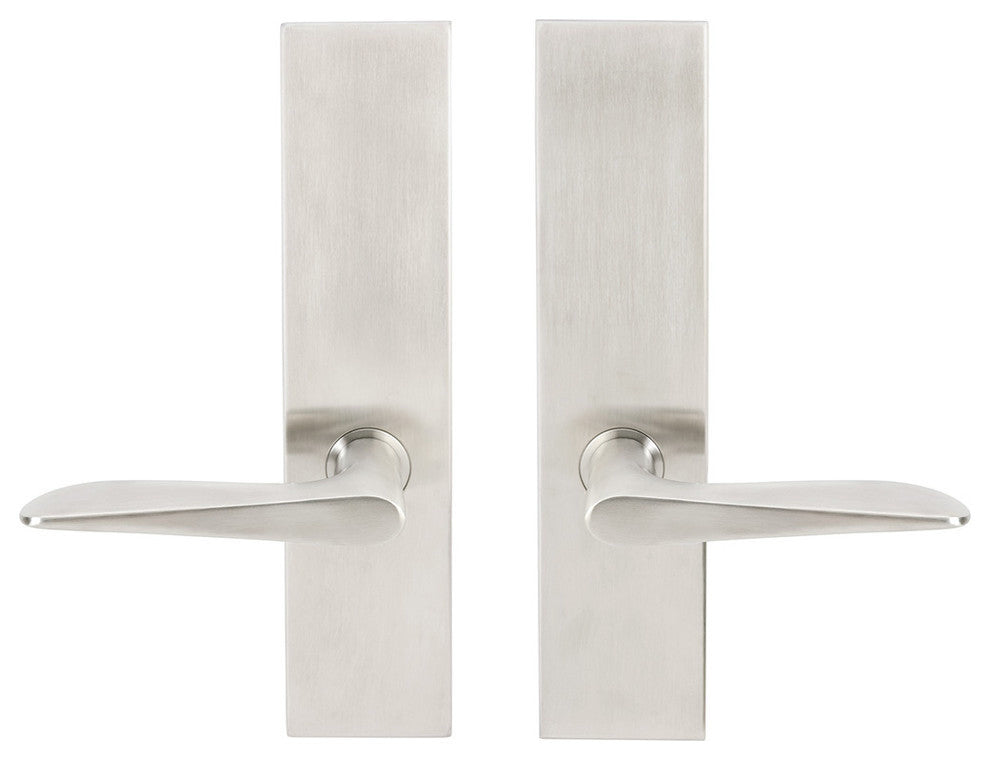 Ecco Lever, Full Dummy Tubular Pair, Left Hand, Satin Stainless Steel