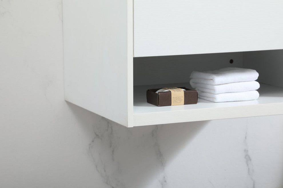 Elegant Decor Roman Bathroom Vanity White