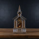 LED Snow Globe Church With Nativity 8.25"H