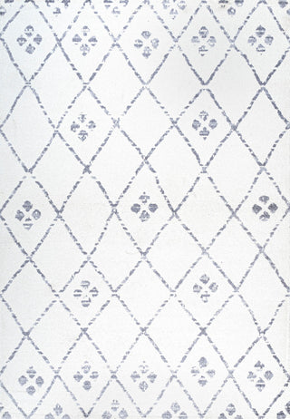 Izil Moroccan Geometric Diamond Ivory/Light Gray 3'x5' Area Rug