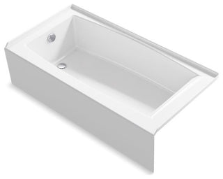 Kohler Entity 60"x30" Alcove Bath With Integral Apron, Left Drain