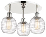 Innovations Belfast 3 17.75" Flush Mount Polished Nickel