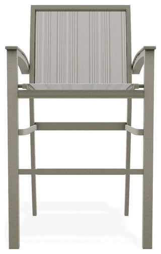 Bazza Sling Bar Height Stackable Outdoor Stool, Harbor/Storm