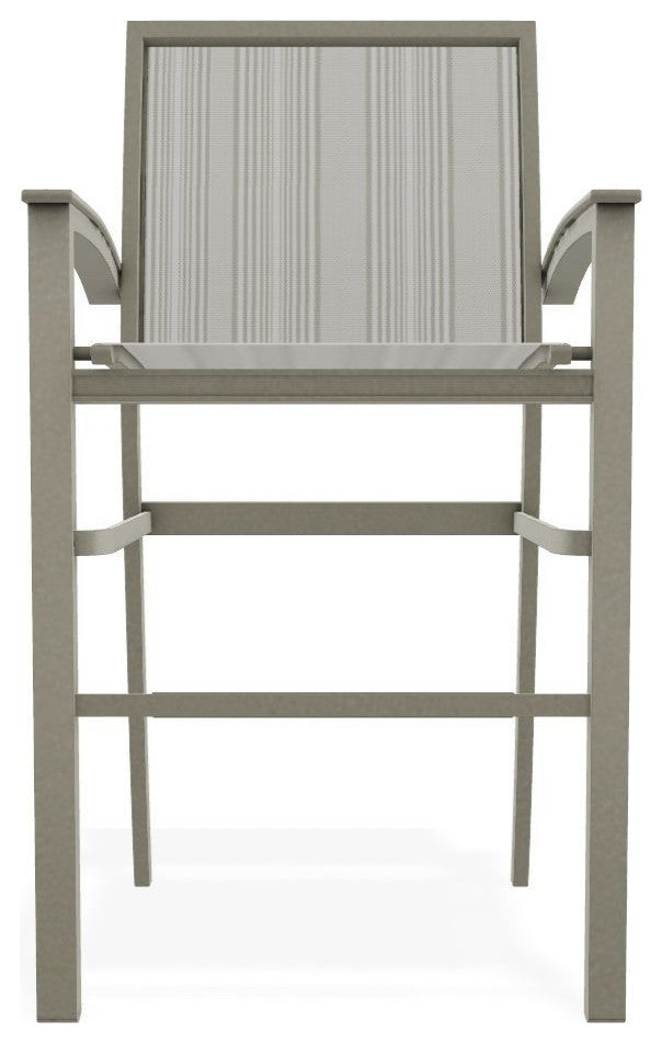 Bazza Sling Bar Height Stackable Outdoor Stool, Harbor/Storm