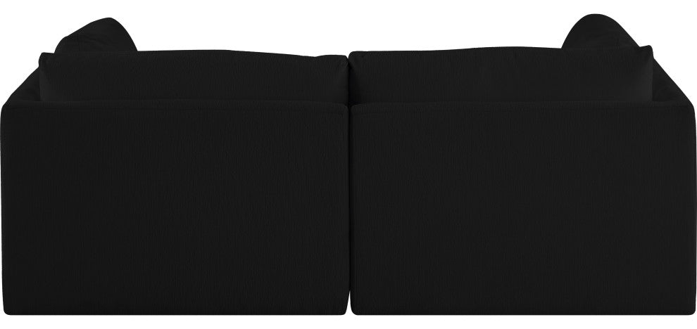 Ease Fabric Upholstered Modular Sofa, Black