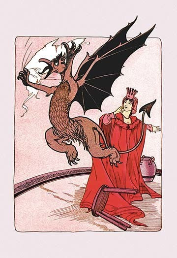 Gryphon and Ozma- Fine Art Giclee Print 24" x 36"