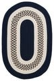 Colonial Mills Flowers Bay FB52 Navy Indoor/Outdoor Area Rug, Round 12'x12'