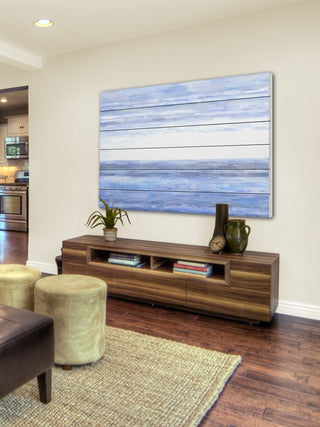 "The Ocean" Print on White Wood, 60"x40"