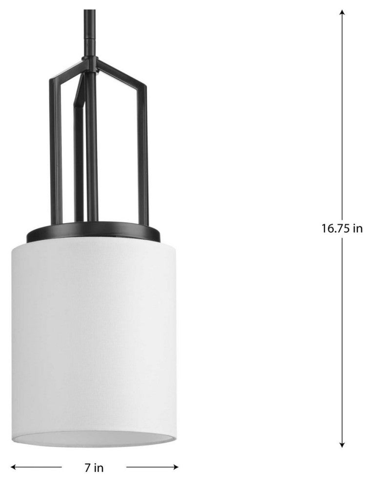 Goodwin Collection One-Light Matte Black Modern Farmhouse Pendant