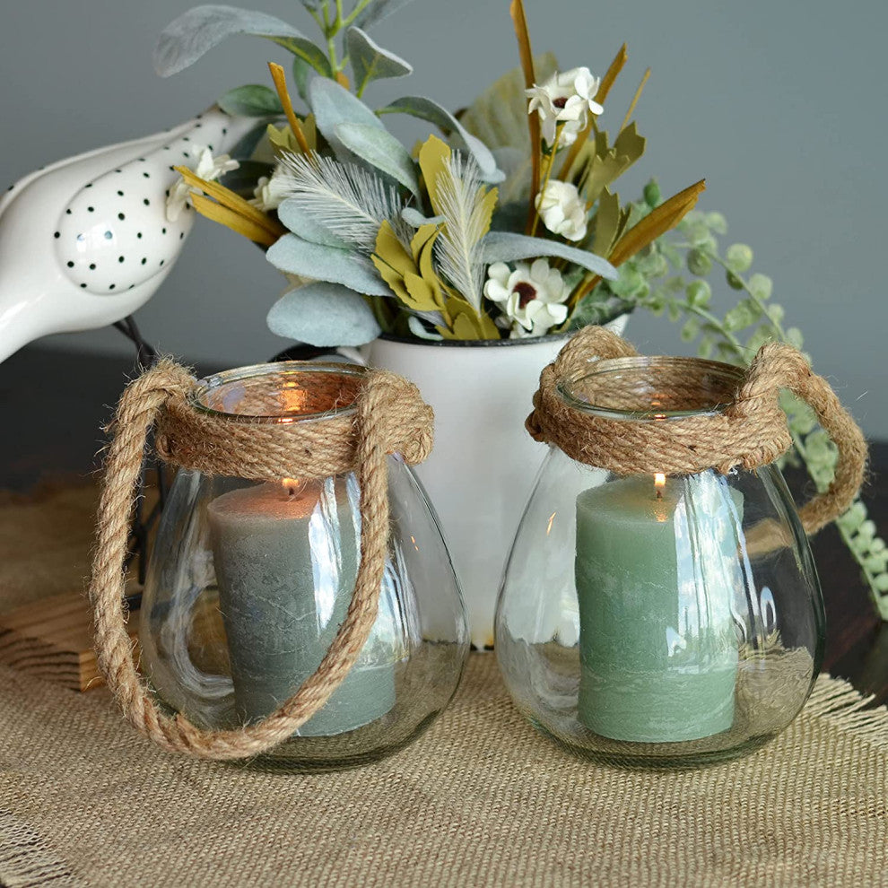 Bell-Jar Candle Holders, Set of 2