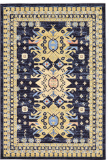 Unique Loom Navy Blue Oasis Taftan 6'x9' Area Rug