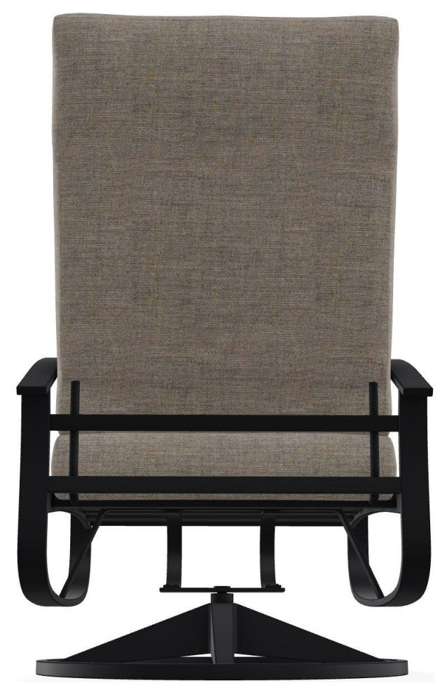 Belle Isle Cushion Deep Seat Outdoor Swivel Rocker, Rain Cast/Black
