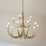 Odensa 15 Light Chandelier 2 Tier Large, Champagne Bronze