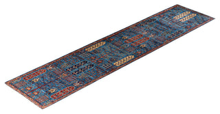 Serapi One-of-a-Kind Hand-Knotted Runner Rug Light Blue, 2' 9" x 11' 10"