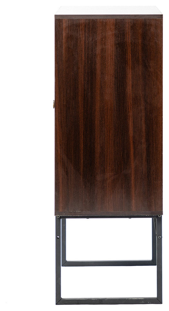 Wood Double Door Accent Cabinet with Interior Shelves , Espresso, 26'' X 15''