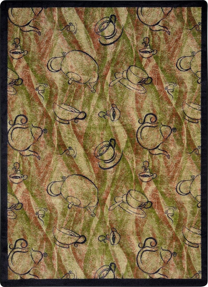 Kaleidoscope Rug, Fresh Brew, 7'8"x10'9", Hazelnut