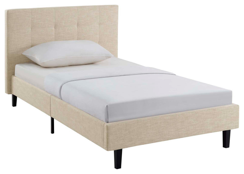 Modway Linnea Twin Bed, Beige