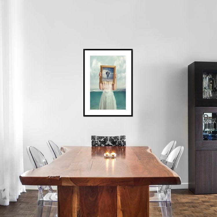 "Deeper" Framed Digital Print by Baden Bowen, 28"x38"