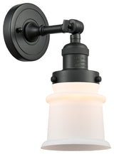 Small Canton 1-Light Sconce, Matte Black, Matte White