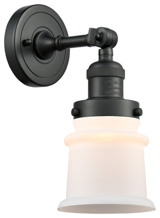 Small Canton 1-Light Sconce, Matte Black, Matte White