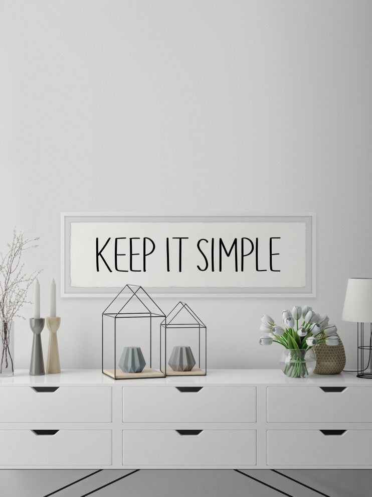 "Keep It Simple II" Framed Painting Print, 45x15