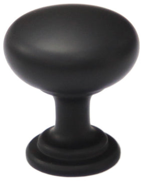 Mascot Hardware 1 in. Round Matt Black Cabinet Knob - Pack of 10