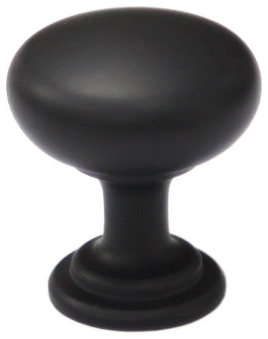Mascot Hardware 1 in. Round Matt Black Cabinet Knob - Pack of 10