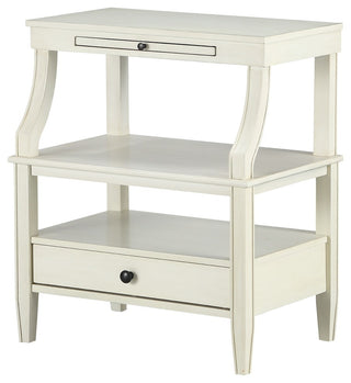 Newton Antique White Storage Nightstand