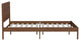 Kingston Solid Wood Platform Bed with Wooden Slats and Headboard, Brown, Queen