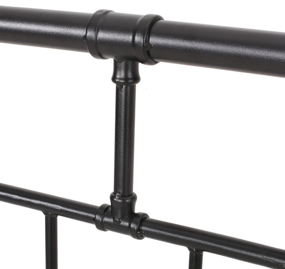 Ina Contemporary Iron King Headboard, Flat Black